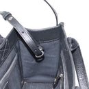 BALENCIAGA Hand Bag Leather 2way Black Silver Auth BA7090-20