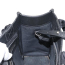 BALENCIAGA Hand Bag Leather 2way Black Silver Auth BA7090-21