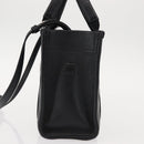BALENCIAGA Hand Bag Leather 2way Black Silver Auth BA7090-3