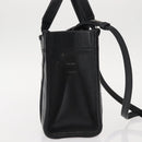 BALENCIAGA Hand Bag Leather 2way Black Silver Auth BA7090-4