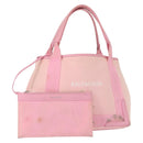 BALENCIAGA Cabas S Hand Bag Canvas Pink Auth BA7091-1