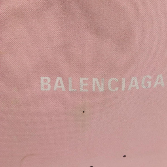 BALENCIAGA Cabas S Hand Bag Canvas Pink Auth BA7091