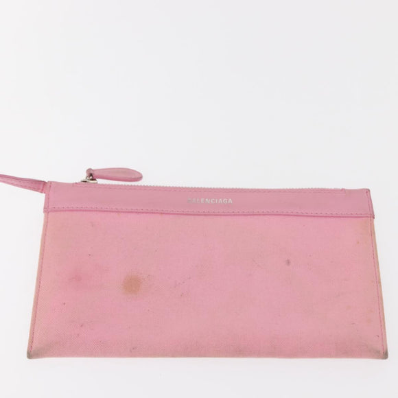 BALENCIAGA Cabas S Hand Bag Canvas Pink Auth BA7091