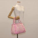 BALENCIAGA Cabas S Hand Bag Canvas Pink Auth BA7091-24
