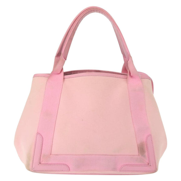 BALENCIAGA Cabas S Hand Bag Canvas Pink Auth BA7091