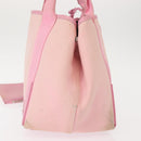 BALENCIAGA Cabas S Hand Bag Canvas Pink Auth BA7091-3