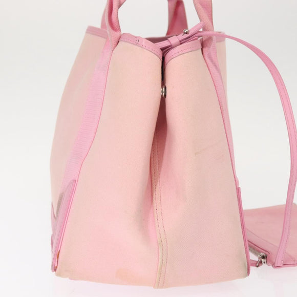 BALENCIAGA Cabas S Hand Bag Canvas Pink Auth BA7091