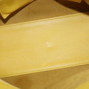 SAINT LAURENT Petit Kabas Hand Bag Leather 2way Yellow Gold Auth BA7092-10