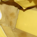 SAINT LAURENT Petit Kabas Hand Bag Leather 2way Yellow Gold Auth BA7092-11