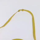 SAINT LAURENT Petit Kabas Hand Bag Leather 2way Yellow Gold Auth BA7092-14