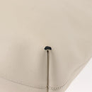 SAINT LAURENT Tote Bag Leather White Gold Auth BA7093-14