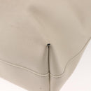 SAINT LAURENT Tote Bag Leather White Gold Auth BA7093-16