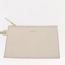 SAINT LAURENT Tote Bag Leather White Gold Auth BA7093-20