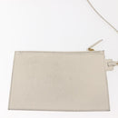 SAINT LAURENT Tote Bag Leather White Gold Auth BA7093-21