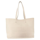 SAINT LAURENT Tote Bag Leather White Gold Auth BA7093-2