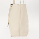 SAINT LAURENT Tote Bag Leather White Gold Auth BA7093-3