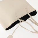 SAINT LAURENT Tote Bag Leather White Gold Auth BA7093-6