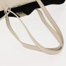 SAINT LAURENT Tote Bag Leather White Gold Auth BA7093-7