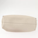 SAINT LAURENT Tote Bag Leather White Gold Auth BA7093-5