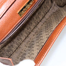 SAINT LAURENT Shoulder Bag Leather Brown Gold Auth BA7094-12