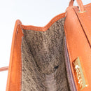 SAINT LAURENT Shoulder Bag Leather Brown Gold Auth BA7094-19