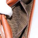 SAINT LAURENT Shoulder Bag Leather Brown Gold Auth BA7094-20