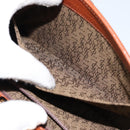 SAINT LAURENT Shoulder Bag Leather Brown Gold Auth BA7094-21