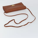 SAINT LAURENT Shoulder Bag Leather Brown Gold Auth BA7094-7