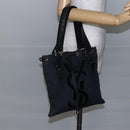 SAINT LAURENT Kahala Tote Bag Canvas Black Silver 123435 Auth BA7095-21