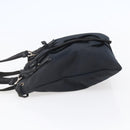 SAINT LAURENT Kahala Tote Bag Canvas Black Silver 123435 Auth BA7095-3