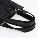SAINT LAURENT Kahala Tote Bag Canvas Black Silver 123435 Auth BA7095-7