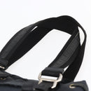SAINT LAURENT Kahala Tote Bag Canvas Black Silver 123435 Auth BA7095-8