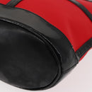 SAINT LAURENT Tote Bag Enamel nylon Red Silver Auth BA7096-14