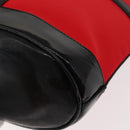 SAINT LAURENT Tote Bag Enamel nylon Red Silver Auth BA7096-16