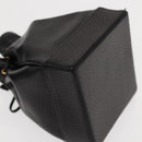 Gianni Versace Pouch Leather Black Gold Auth BA7106-15