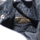 Gianni Versace Pouch Leather Black Gold Auth BA7106-10