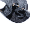 Gianni Versace Pouch Leather Black Gold Auth BA7106-17