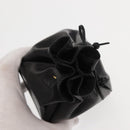 Gianni Versace Pouch Leather Black Gold Auth BA7106-5