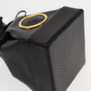 Gianni Versace Pouch Leather Black Gold Auth BA7106-7