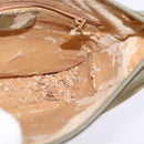 GUCCI Shoulder Bag Suede Leather Green Gold Auth BA7108-18