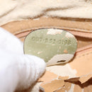 GUCCI Shoulder Bag Suede Leather Green Gold Auth BA7108-12