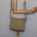 GUCCI Shoulder Bag Suede Leather Green Gold Auth BA7108-20