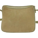 GUCCI Shoulder Bag Suede Leather Green Gold Auth BA7108-2