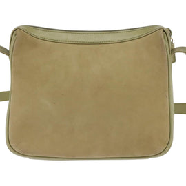 GUCCI Shoulder Bag Suede Leather Green Gold Auth BA7108 - 0