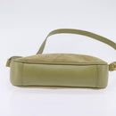 GUCCI Shoulder Bag Suede Leather Green Gold Auth BA7108-5