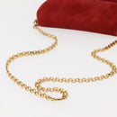 GUCCI Chain Shoulder Bag Leather Suede Red Gold Auth BA7109-7