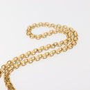 GUCCI Chain Shoulder Bag Leather Suede Red Gold Auth BA7109-8