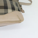 BURBERRY Nova Check Shoulder Bag PVC Khaki Auth BA711-11