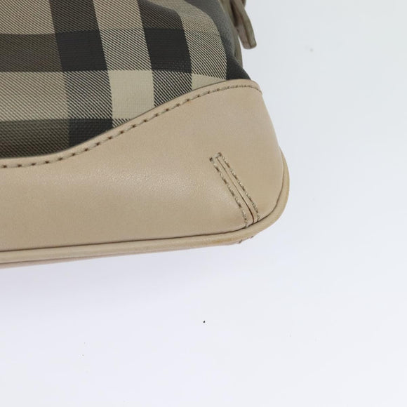 BURBERRY Nova Check Shoulder Bag PVC Khaki Auth BA711