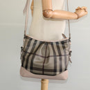 BURBERRY Nova Check Shoulder Bag PVC Khaki Auth BA711-21